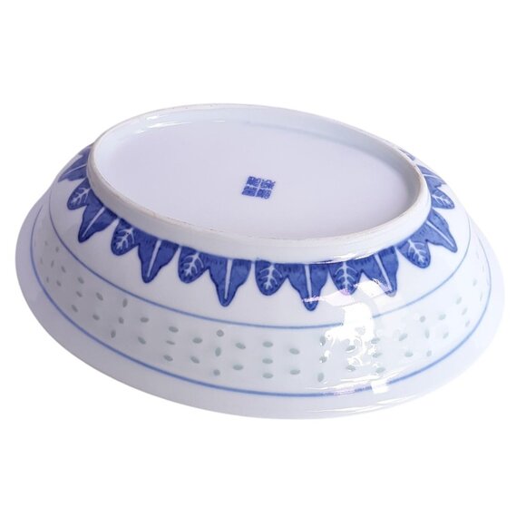 4 TIENSHAN Chrysanthemum Rice Grains Pattern Blue and White Bread/Butter Plates - Picture 4 of 7